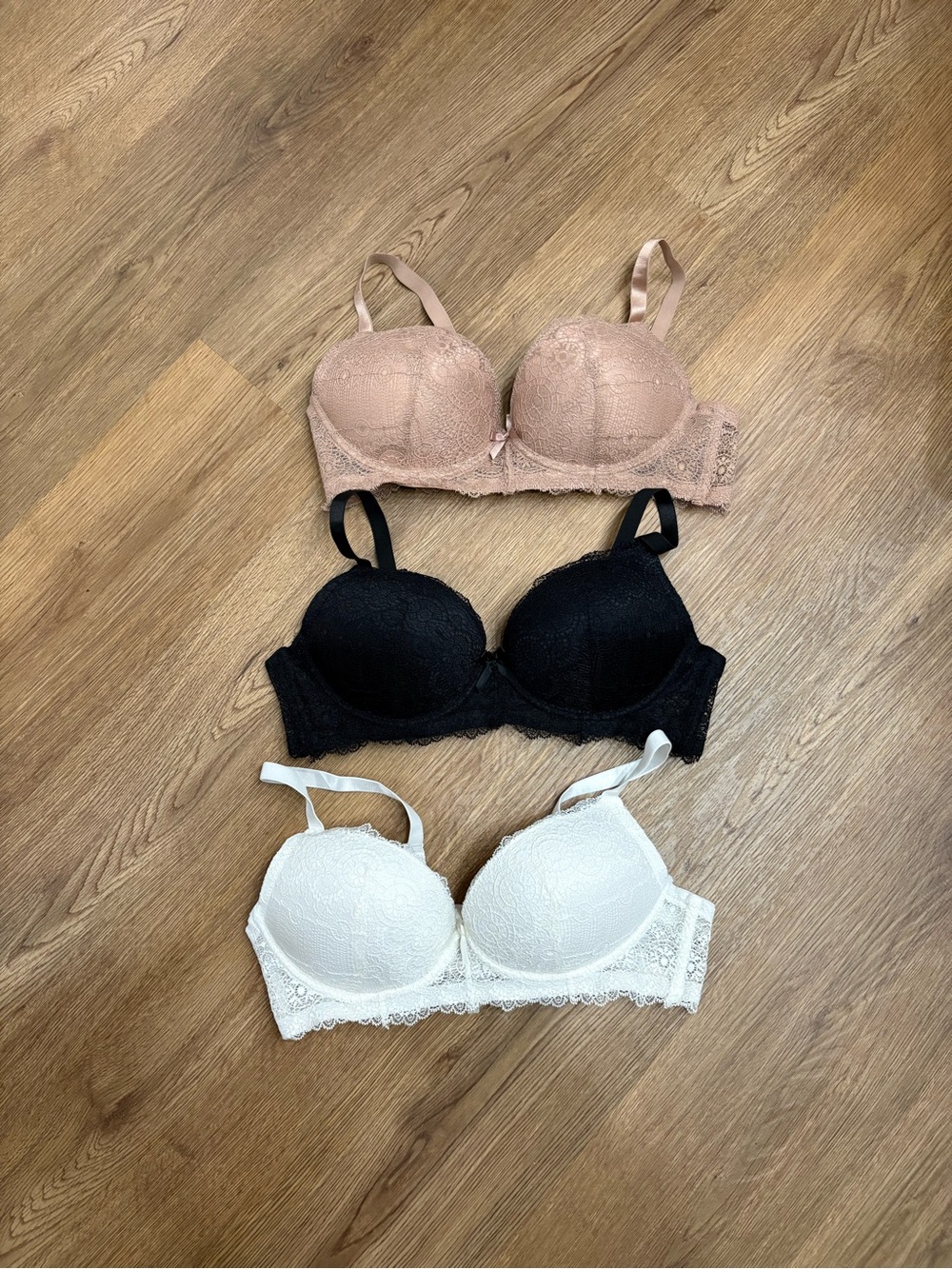 Lace  Bra - Multicolor (taupe, Black, White)